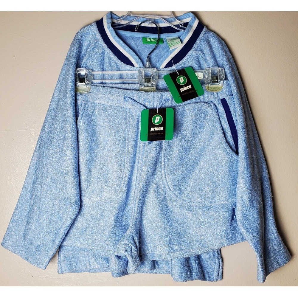 Prince Tennis Athleisure Shorts Set Small Aileen Ashley NWT Light Blue Preppy